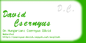 david csernyus business card